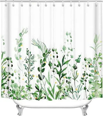 Obrázek produktu pro Sprchový závěs odolný proti plísním, 180 x 200 cm, pratelný polyester, odolný proti plísním, voděodolný, 12 háčků