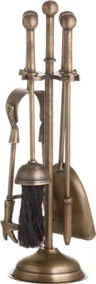 Productafbeelding van Hill Interiors - Kachelaccessoires "Ball Topped" HI3620 (één maat) (antiek messing)