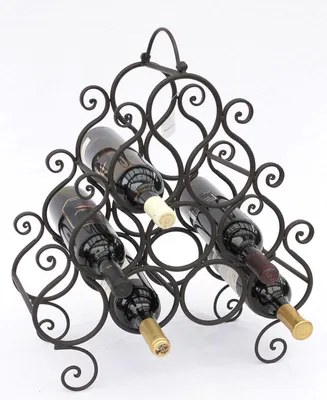 Zdjęcie produktu dla DanDiBo metalowy stojak na wino JC130060 na 10 butelek Uchwyt na butelki 52 cm Stojak na butelki