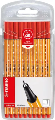 Produktbild von Fineliner - STABILO point 88 - 10er Pack - rot