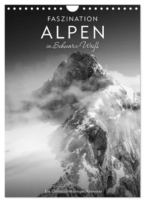 Produktbild von Faszination Alpen in Schwarz-Weiß (Wandkalender 2027 DIN A4 hoch), CALVENDO Monatskalender
