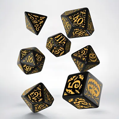 Produktbild von Halloween Pumpkin - Jack O'Lantern Dice Set (7)