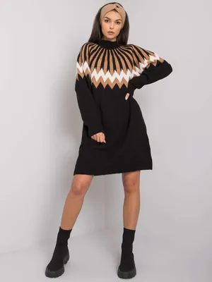 Produktbild von Rue Paris Pulloverkleid für Frauen Olwelen schwarz Universal
