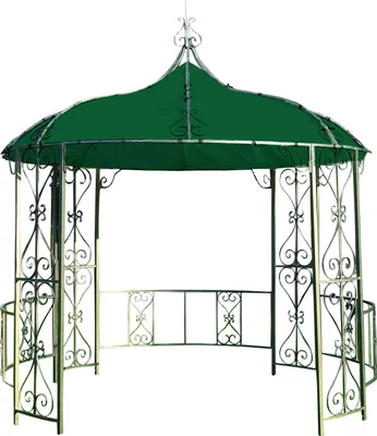 Produktbild von DEGAMO Pavillondach Pavillonplane Ersatzdach für Pavillon BURMA 300cm rund, Polyester PVC-beschichtet dunkelgrün, wasserdicht