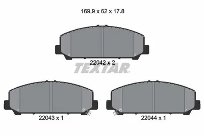 Produktbild von TEXTAR Bremsbeläge Satz Vorne für NISSAN Titan (A60) 2204201