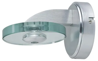 Imagen del producto de Paulmann WallCeiling Diaz, lámpara de pared/techo, máx. 20W, casquillo G4, aluminio cepillado, 230V/12V, aluminio/vidrio