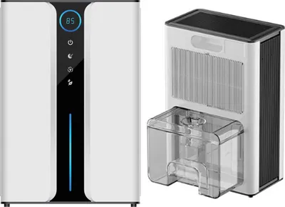 Produktbild von 3L Luftentfeuchter Elektrisch,Raumluftentfeuchter mit Ionisator, 1000 ml/Tag, 0–60 m², Intelligenter Entfeuchtermodus Für Schlafzimmer, Badezimmer