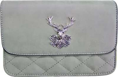 Produktbild von Gesteppte Trachten Handtasche "Anni" mit Hirsch Applikation | Hellgrau