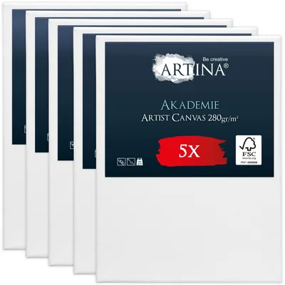 Produktbild von Artina Keilrahmen Leinwand Akademie, 90x120cm, 5er Set