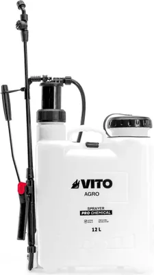 Image de Pulvérisateur de Jardin 12L Produits Corrosifs, Alcalins Régulateur de pression - 4 Buses VITO
