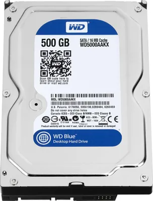 Produktbild von Western Digital WD5000AAKX Blue 500GB interne Festplatte (8,9 cm, 7200rpm)