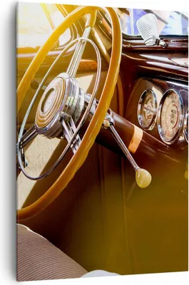 Produktbild von Bild auf Leinwand - Leinwandbild - Einteilig - Auto Retro Vintage - 70x100cm - Wand Bild - Wanddeko - Wandbilder - Leinwanddruck - Wanddekoration - Leinwand bilder - Wandbild - PA70x100-4939
