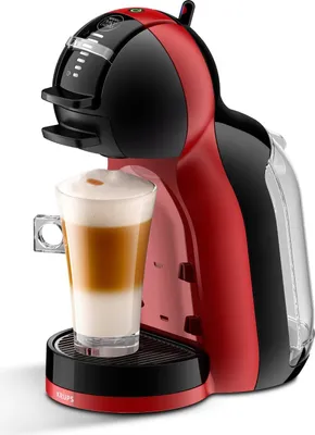 Produktbild von Krups Nescafé Dolce Gusto Mini Me Schwarz Rot KP120H, Pad-Kaffeemaschine, 0,8 l, Kaffeekapsel, 1500 W, Schwarz, Kirsche (Frucht)