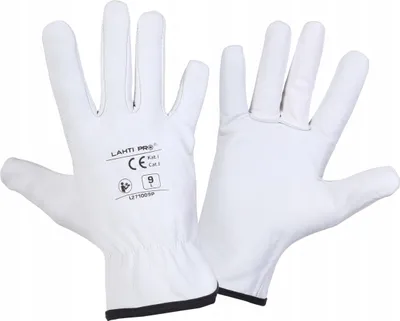 Produktbild von ZIEGENLEDERHANDSCHUHE WEIß L271010P, KARTE, "10", CE, LAHTI
