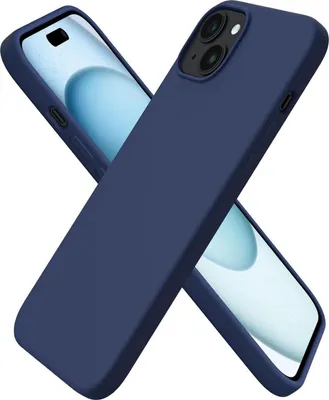 Immagine prodotto di ORNARTO iPhone 15 Plus Custodia in silicone 6,7 pollici blu notte 2023