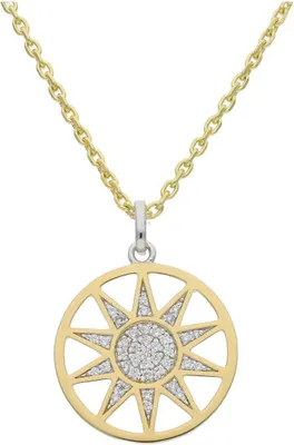 Produktbild von JuwelmaLux Anhänger 925/000 Sterling Silber goldplattiert mit synth. Zirkonia JL39-02-0798