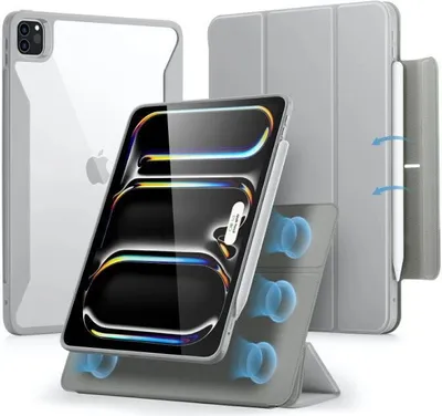 Produktbild von ESR Rebound Hybrid Case 360, Kompatibel mit iPad Pro 13 (2024), Grau