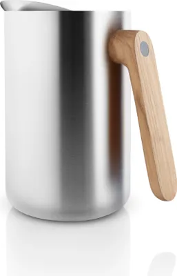 Produktbild von Eva Solo Isolierkanne Nordic kitchen Edelstahl, Thermo-Kanne, Teekanne, Kaffekanne, Edelstahl/ Kunststoff/ Eichenholz, Silber, 1 L, 502757