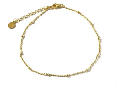Produktbild von Xenox XS3546G Fusskettchen Damen Ankerkette Sterling-Silber Vergoldet 26 cm