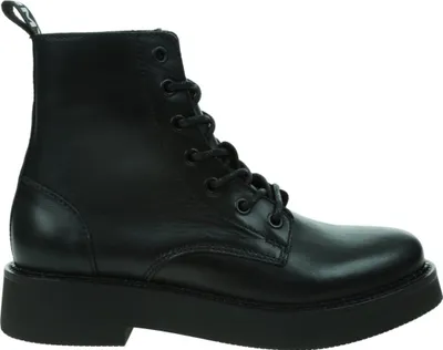 Produktbild von Tommy Hilfiger TJW Lace Up Flat Boot Damenschuhe Schnürer Stiefel Schwarz, Schuhgröße:37 EU