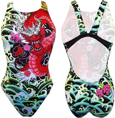 Image de Maillot de bain Turbo Red Dragon Multicolore L Femmes Multicolore L