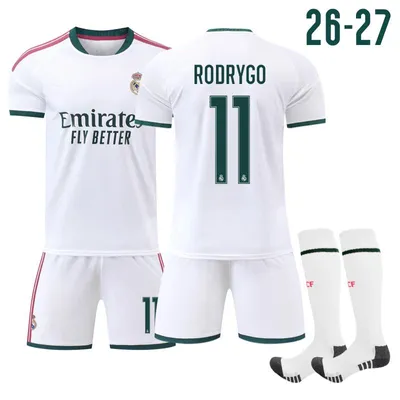 Produktbild von "#11 RODRYGO 26-27 Real Madrid home game football jersey for Kids and Adults SIZE: "24