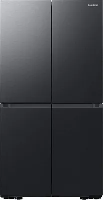 Produktbild von Samsung 4-Türen French Door Kühlschrank mit AI Energy Mode, 649 ℓ, Freistehend, French door, Schwarz, Berührung, LED, Innen
