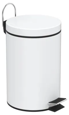 Obrázek produktu pro Kulatý odpadkový koš SIMPLE LINE o objemu 3 litry, matně bílý