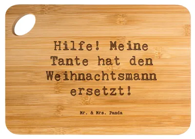 Produktbild von Mr. & Mrs. Panda holzschneidebrett Spruch Tante Weihnachten - Transparent - Geschenk, Geburtstage, Nichte, Schneidebrett, Holzbrett, für, Verwandtschaft, Geschenke, Liebe