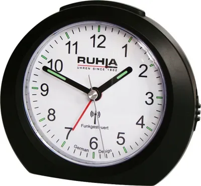 Obrázok produktu pre Rádiom riadený budík UMR RUHLA 258-0, analógový, so svetlom, crescendo, opakovanie budíka