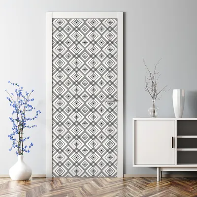 Produktbild von Dekorative Türaufkleber Aufkleber selbstklebend Abnehmbarerdeko Geometrische Muster 85 x 200 cm