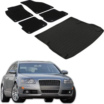 Obrázek produktu pro Sada Velurových Koberců a Vaničky do Kufru pro Audi A6 2005-2010 Kombi