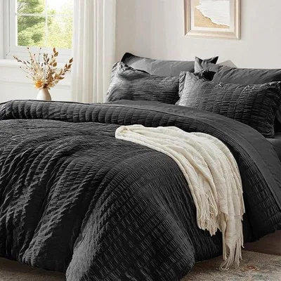 Produktbild von Azomor® Atmungsame und Leichte Seersucker Bettbezugset für Doppelbett 200 x 220 cm