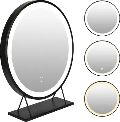 Image de Miroir de courtoisie avec éclairage 50x50cm 3 couleurs, intensité variable