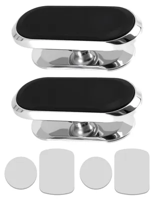 Image de Support magnétique 2-en-1 pour téléphone, avec 8 aimants puissants, rotation à 360°, pour voiture