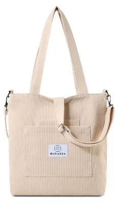 Produktbild von Makukke Umhängetasche Damen - Cord Schultertasche Damen Handtasche, Shopper Dame