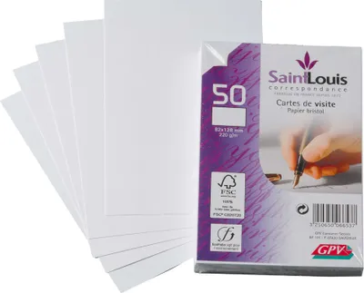 Produktbild von GPV Visitenkarten 82 x 128 mm 50 Karten weiß