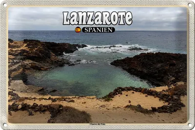 Produktbild von Blechschild Reise 18x12cm Lanzarote Spanien Charco del Palo Ort