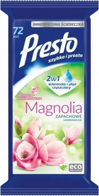 Obrázek produktu pro Presto Univerzální vlhčené utěrky s vůní magnólie (72ks), 104447