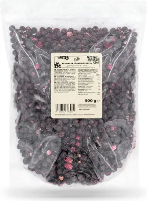 Produktbild von KoRo I Gefriergetrocknete schwarze Johannisbeeren 500 g