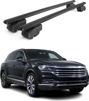 Produktbild von Dachträger Gepäckträger für VW Touareg 2018-2023 Querträger ABE Alu Schwarz