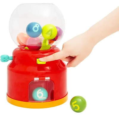 Produktbild von Motorikspielzeug Kaugummiautomat Zahlen 1 bis 10 - Aktivitätszentrum - Bunte Kugeln - Ca. 23 x 19 x 29 cm - Ab 1 Jahr