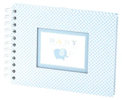 Produktbild von RÖSSLER Fotoalbum Baby Boy Wire-O PP hellblau 40x195x145mm