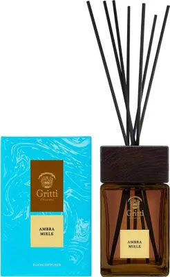 Obrázek produktu pro Gritti Venetia Ambra Miele, Lahvička s vůní, Tyčinkový difuzér, 0,5 l
