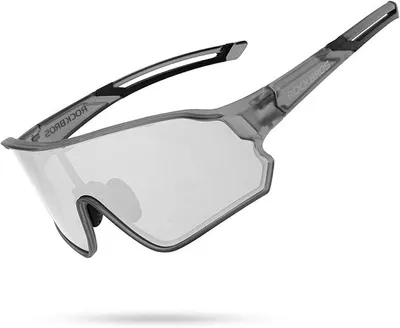 Produktbild von ROCKBROS Fahrradbrillen Sonnenbrille Polarisierte UV400 Damen Herren Windschutzbrille Sportbrille Radbrille zum Radfahren Hellgrau
