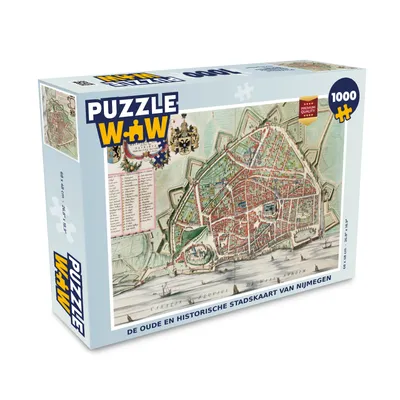 Obrázek produktu pro MuchoWow MuchoWow® Puzzle 1000 ks Mapa - Nizozemsko - Vintage