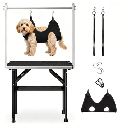 Produktbild von Verstellbarer Hundefrisiertisch – Schwarz