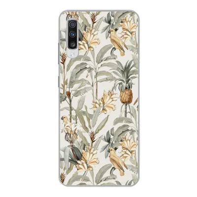 Produktbild von MuchoWow® Handyhülle Schutzhülle Hülle für Samsung Galaxy A70 Blume - Ananas - Tropisch Silikon Softcase Handy Hülle - Schutzhaube