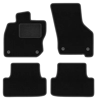 Productafbeelding van Velours automatten voor Volkswagen Golf VIII eTSI vanaf 2020 (hatchback/stationwagen) – 4-delig, zwart, op maat – Wielganizator LUX