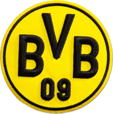 A circular patch with the Borussia Dortmund logo.